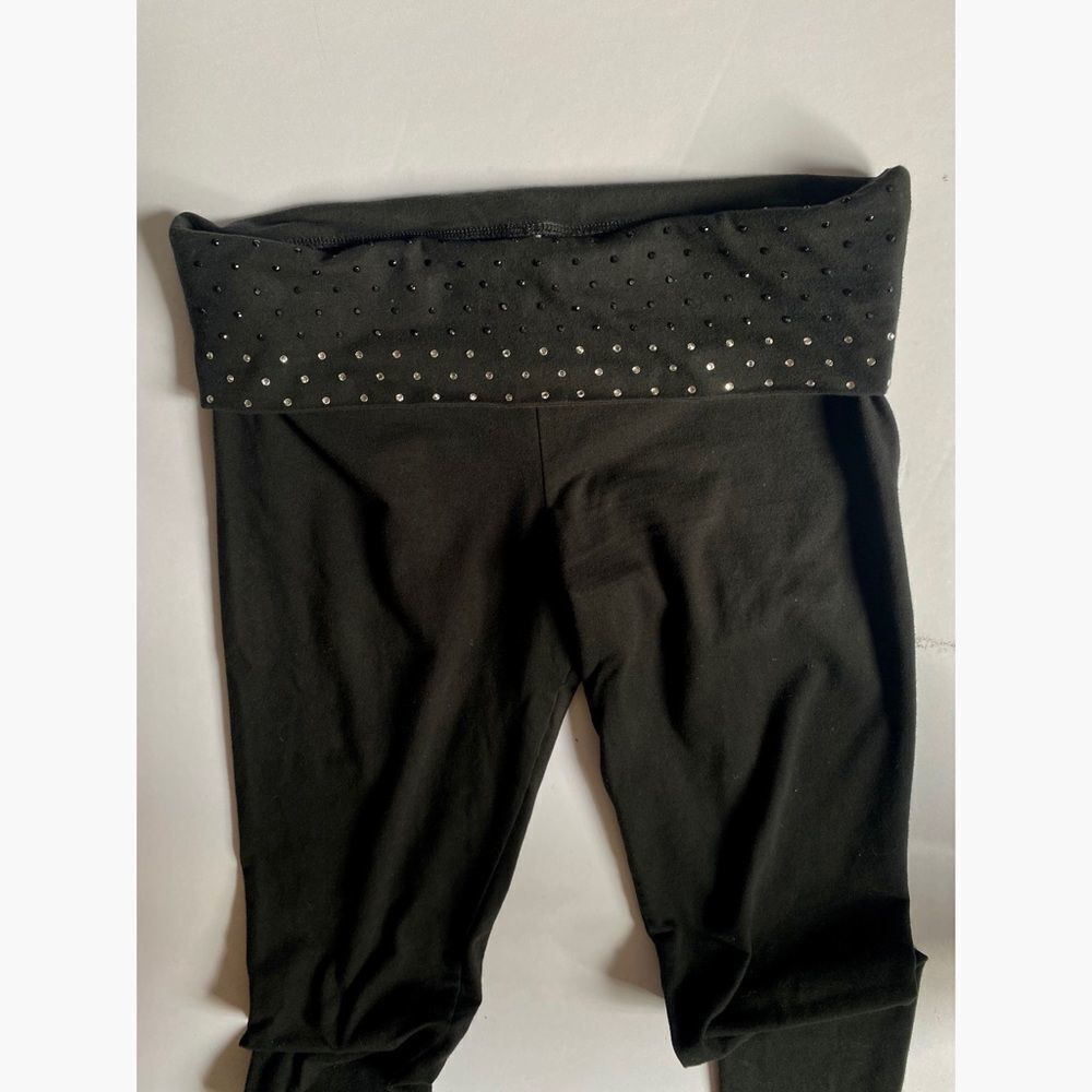 Victoria’s Secret Black High Waisted Leggings Sparkle Rhinestones Size S - Picture 3 of 7